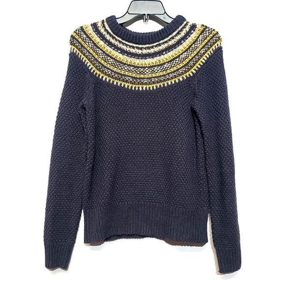 J. Crew X The Reeds Long Sleeve Cotton Blend Fair Isle Sweater Size Smalll - Picture 8 of 14